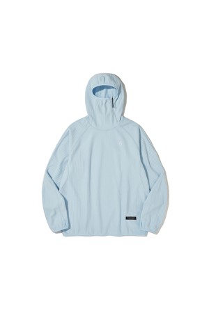 CALORA FLEECE HOODED PULLOVER_SKY BLUE