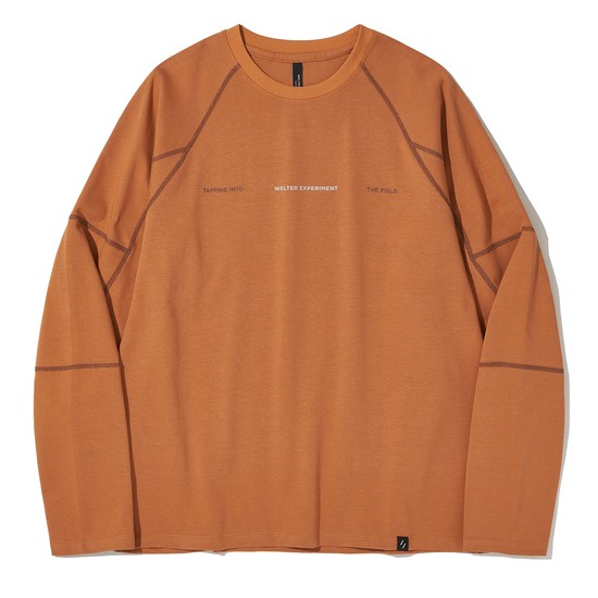 Contrast Wonder Long Sleeve T-shirt Orange