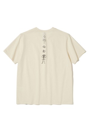 NAZCA VERTICAL SYMBOL T-SHIRT_CREAM