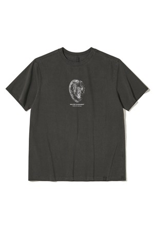 SUN-HEADED DEITY T-SHIRT_CHARCOAL