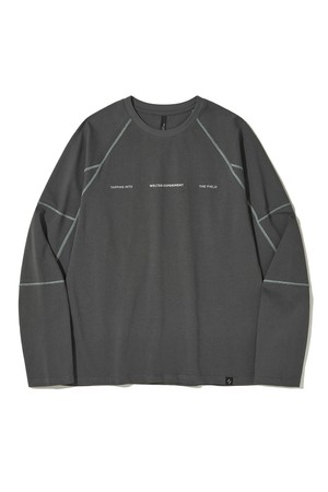 Contrast Wonder Long Sleeve T-shirt Charcoal