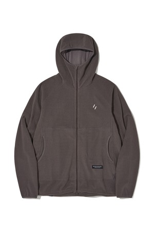Thermosquare Fleece Zip Hoodie Graish Purple