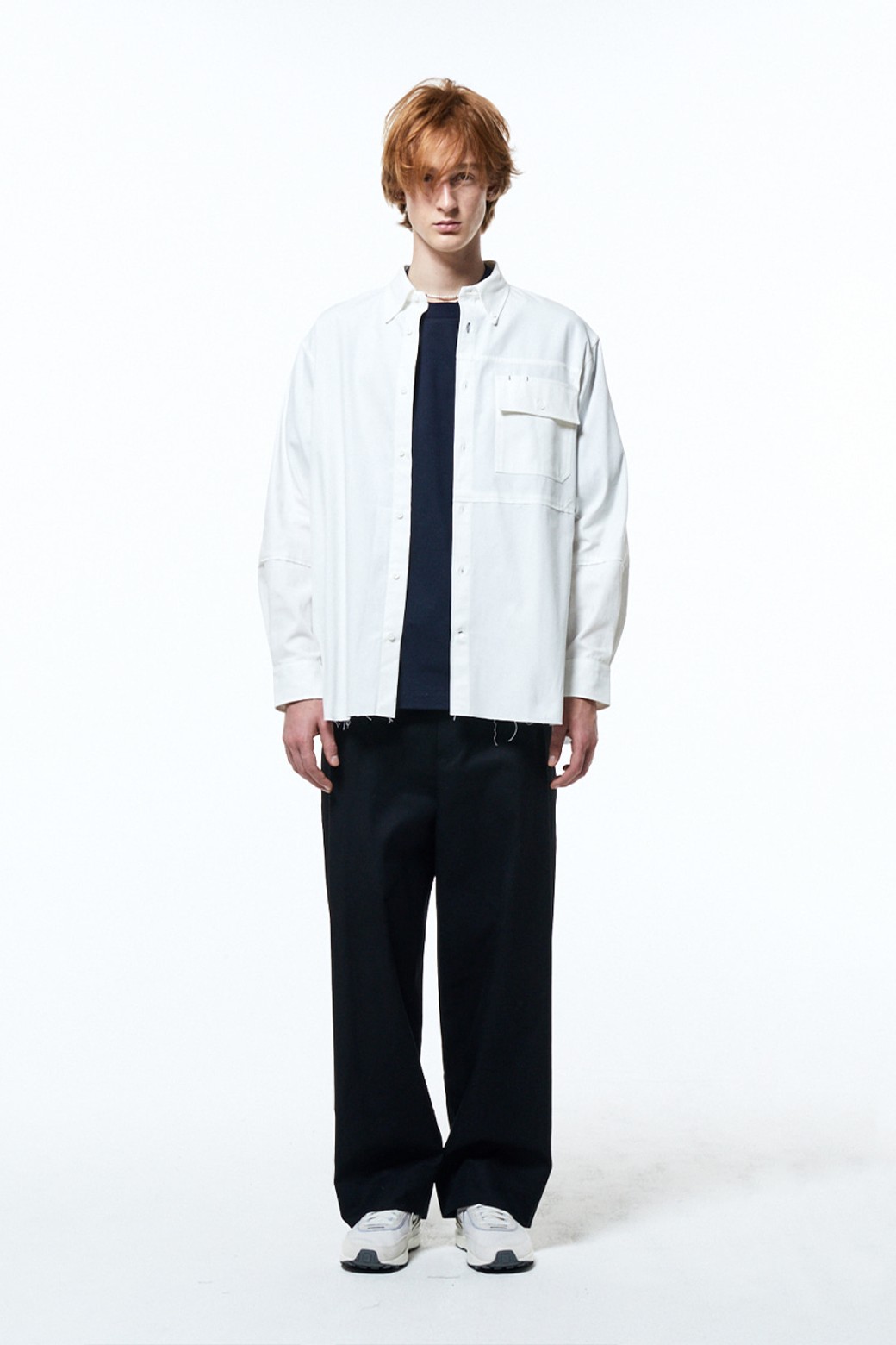 シャツ HUECLOSET Super overfit shirt SE164 HUECLOSET Side Slit Overfit Shirt 25KERO344 (HUE/シャツ