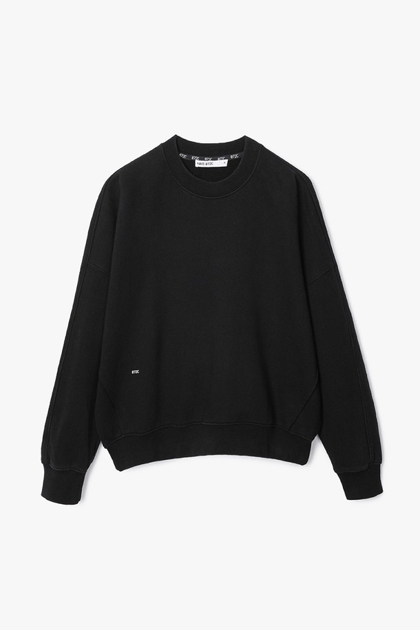 HAUS 072C - 긴소매 티셔츠 - UNISEX SETUP SWEATSHIRT BLACK