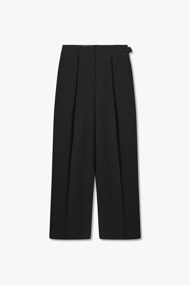 HAUS 072C - 캐주얼팬츠 - ONE TUCK WOOL PANTS DARK GREY