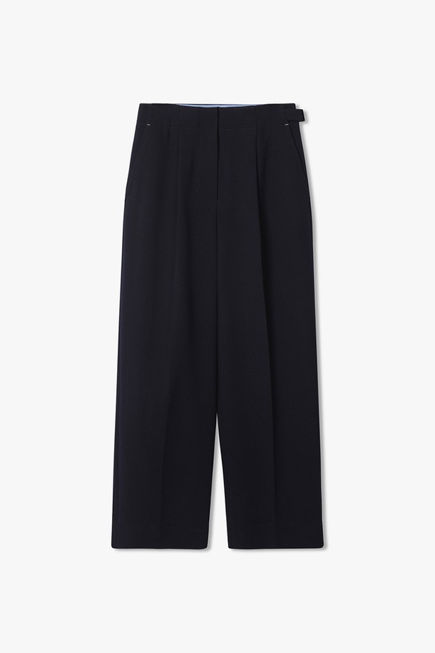 HAUS 072C - 캐주얼팬츠 - ONE TUCK WOOL PANTS NAVY