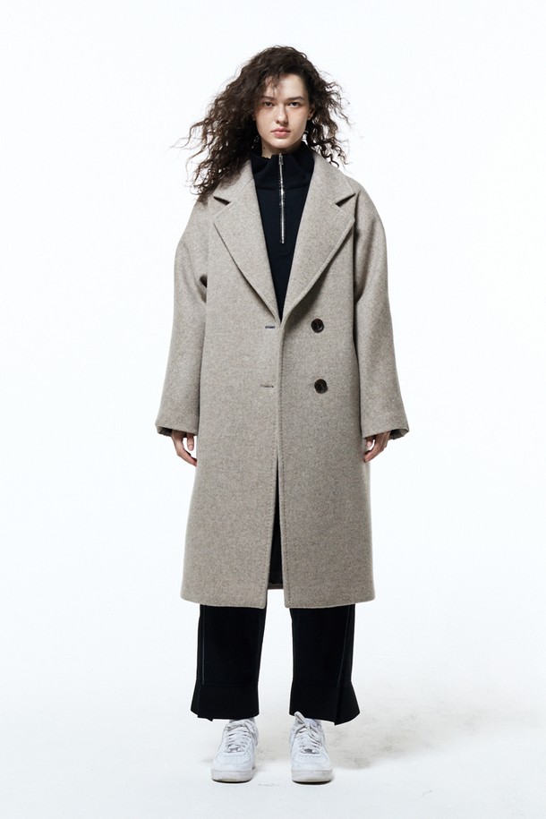 HAUS 072C - 코트 - OVERFIT COAT BEIGE