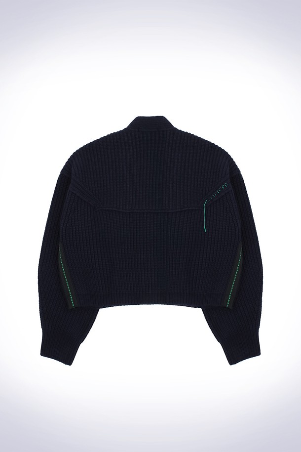 HAUS 072C - 가디건 - OVERSIZE VOLUME CARDIGAN NAVY