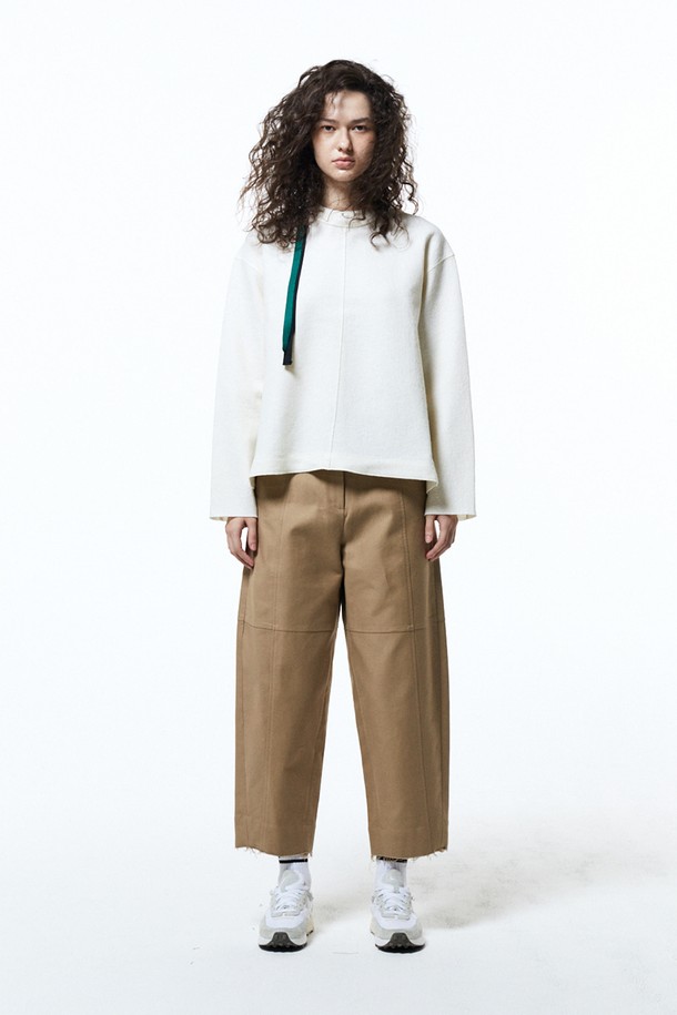 HAUS 072C - 롱/미디팬츠 - BEGGY FIT PANTS BEIGE