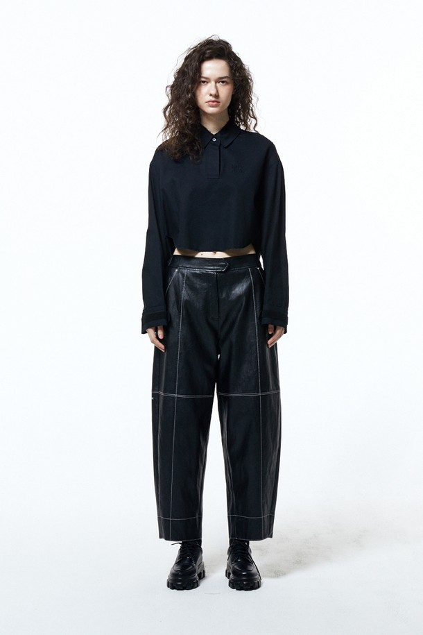 HAUS 072C - 롱/미디팬츠 - BAGGY FIT PANTS BLACK