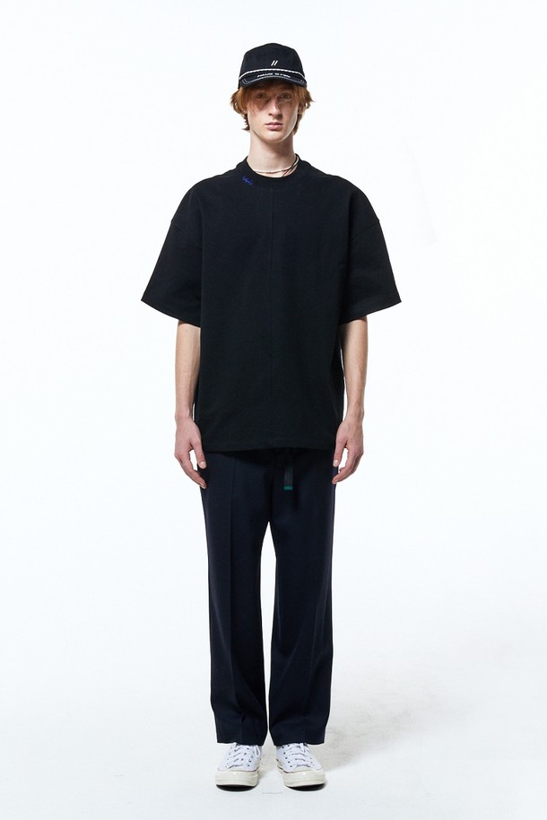 HAUS 072C - 반팔티셔츠 - ZIGZAG NEEDLEPOINT TS BLACK