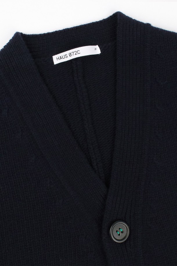 HAUS 072C - 가디건 - OVERFIT GENDERLESS CARDIGAN NAVY