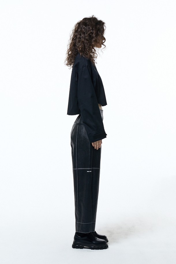 HAUS 072C - 롱/미디팬츠 - BAGGY FIT PANTS BLACK