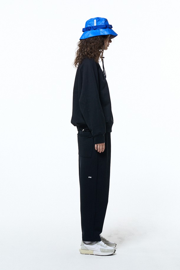 HAUS 072C - 롱/미디팬츠 - TERRY SETUP PANTS BLACK