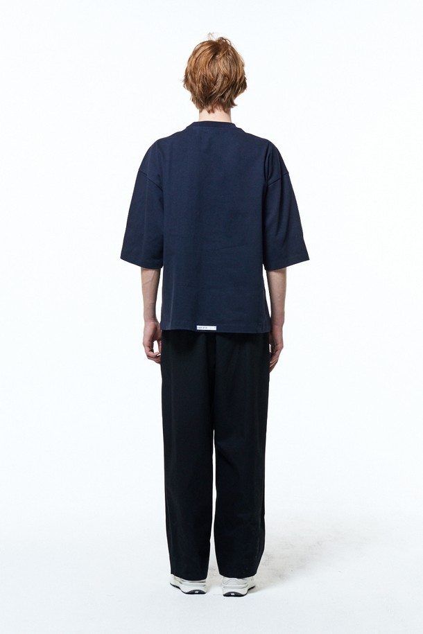 HAUS 072C - 반팔티셔츠 - BIG POCKET T-SHIRTS NAVY