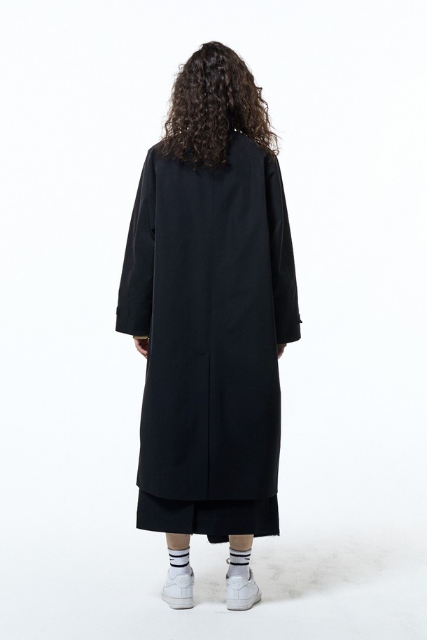 HAUS 072C - 점퍼 - BELTED HIGH LONG JUMPER BLACK