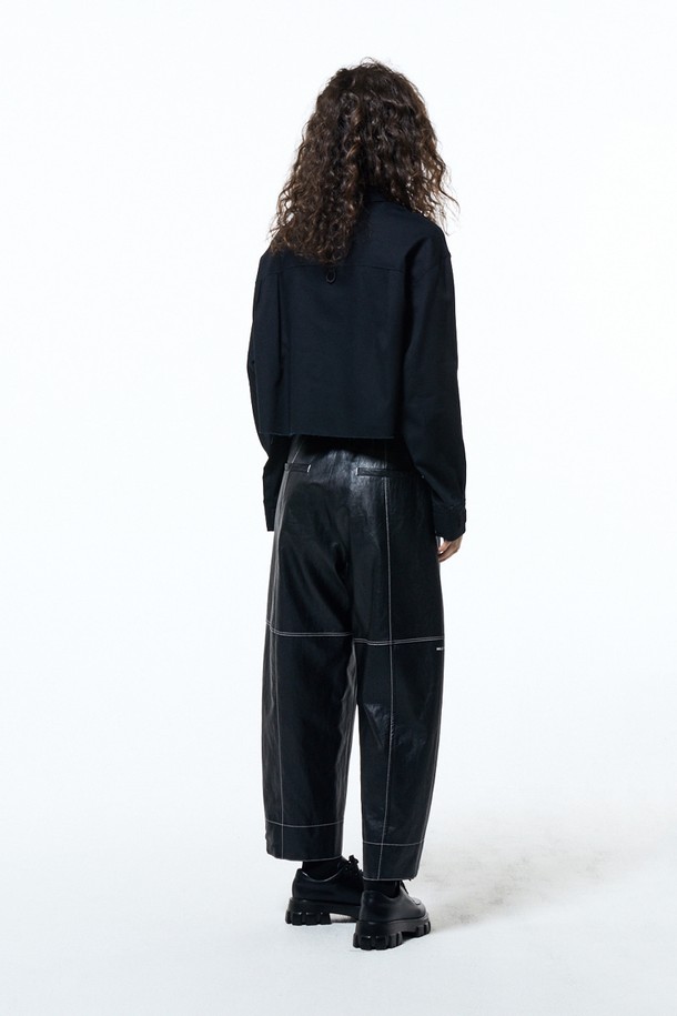 HAUS 072C - 롱/미디팬츠 - BAGGY FIT PANTS BLACK