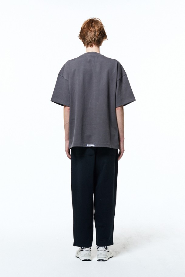 HAUS 072C - 반팔티셔츠 - ZIGZAG NEEDLEPOINT TS DARK GREY