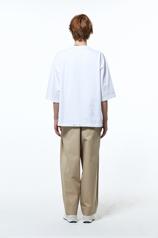 HAUS 072C - 반팔티셔츠 - BIG POCKET T-SHIRTS WHITE