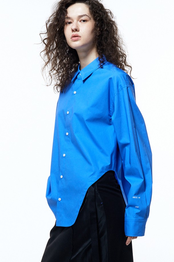 HAUS 072C - 셔츠 - SIDE DETAIL SHIRTS BLUE