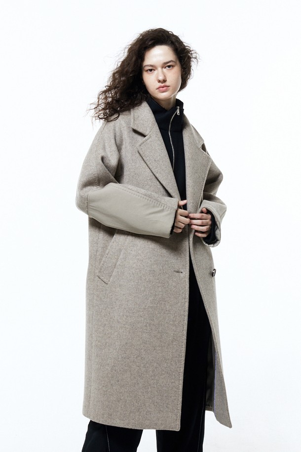 HAUS 072C - 코트 - OVERFIT COAT BEIGE