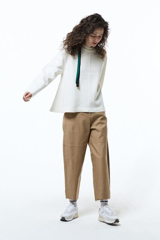 HAUS 072C - 롱/미디팬츠 - BEGGY FIT PANTS BEIGE