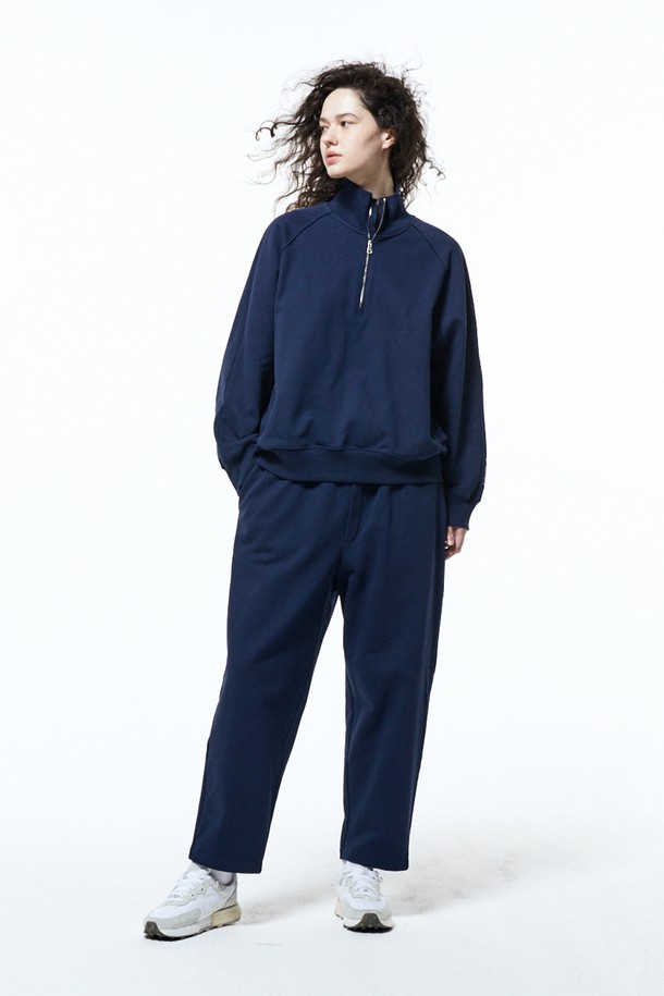 HAUS 072C - 롱/미디팬츠 - TERRY SETUP PANTS NAVY