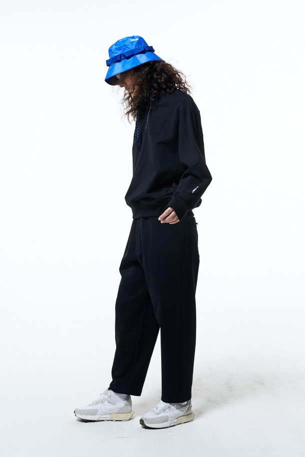 HAUS 072C - 롱/미디팬츠 - TERRY SETUP PANTS BLACK