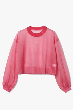 A-LINE SHEER PULLOVER PINK