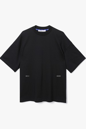 MOCK NECK OVERFIT SHORT SLEEVE T-SHIRT BLACK
