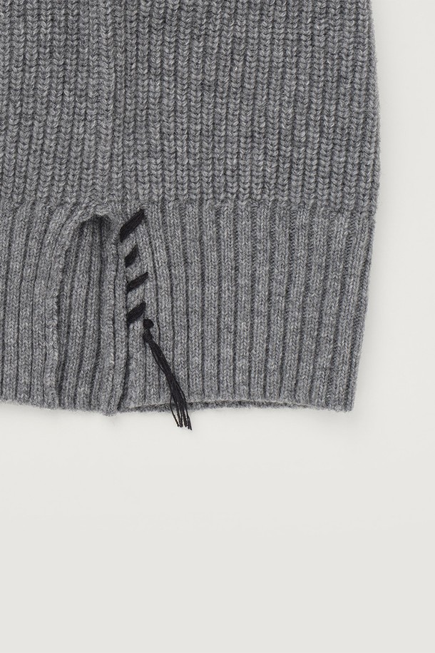 HAUS 072C - 모자 - KNIT BALACLABA GREY