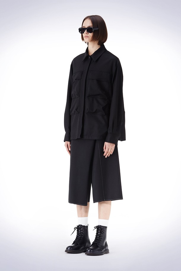 HAUS 072C - 자켓 - DOUBLE OUTPOCKES JACKET BLACK