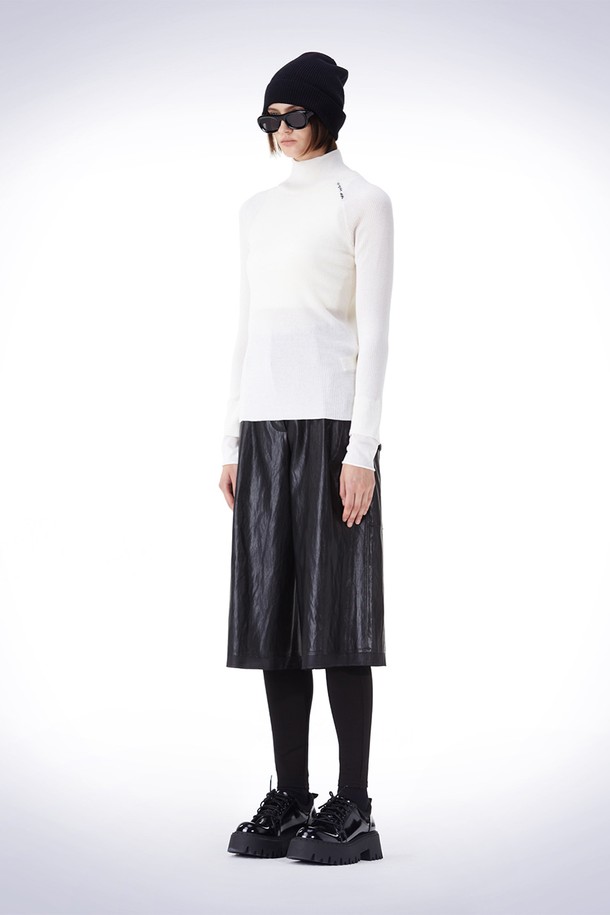 HAUS 072C - 스웨터 - WOOL LAYERED STITCH KNIT IVORY