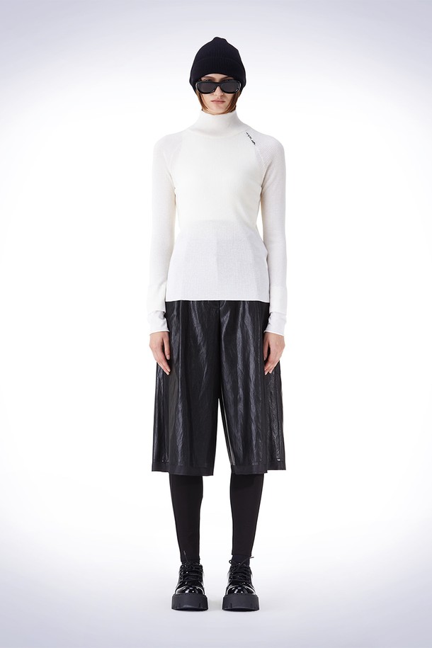 HAUS 072C - 스웨터 - WOOL LAYERED STITCH KNIT IVORY