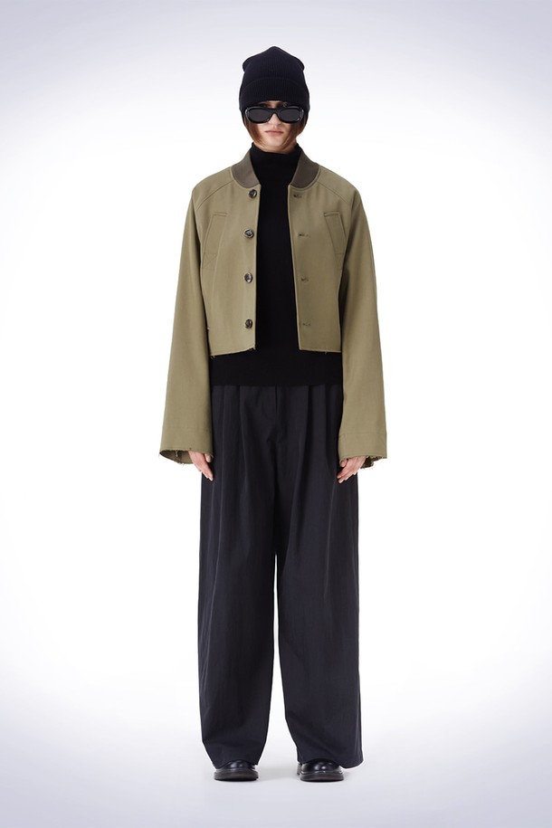 HAUS 072C - 자켓 - SOPHISTICATED OVER CROP JACKET BEIGE