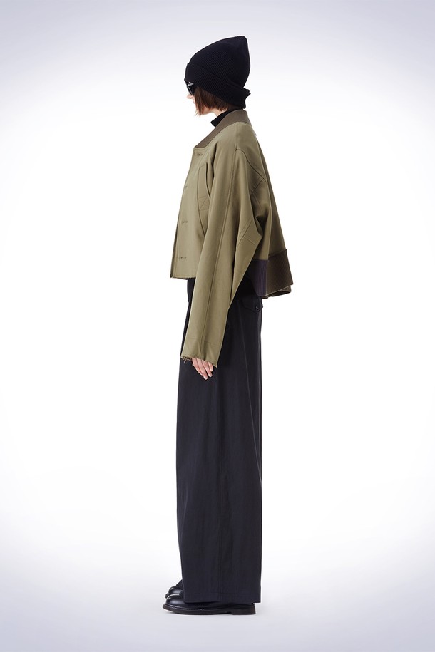 HAUS 072C - 자켓 - SOPHISTICATED OVER CROP JACKET BEIGE