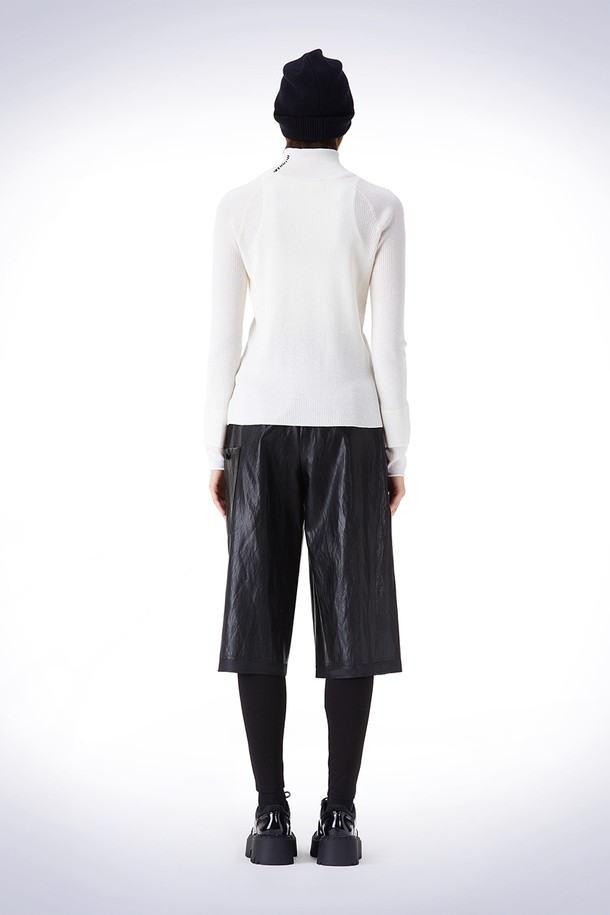 HAUS 072C - 스웨터 - WOOL LAYERED STITCH KNIT IVORY