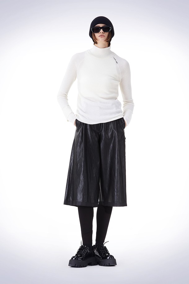 HAUS 072C - 스웨터 - WOOL LAYERED STITCH KNIT IVORY