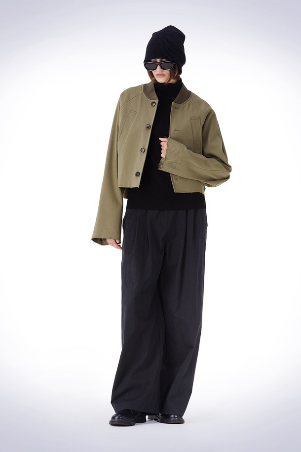 HAUS 072C - 자켓 - SOPHISTICATED OVER CROP JACKET BEIGE