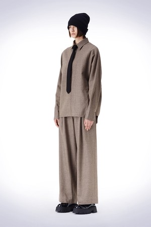 BIZO POINT WIDE PANTS BROWN