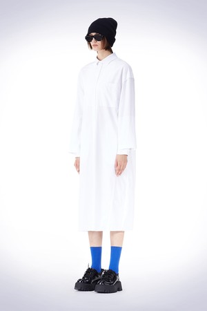 DOUBLE LAYERED SLEEVE ONEPIECE WHITE