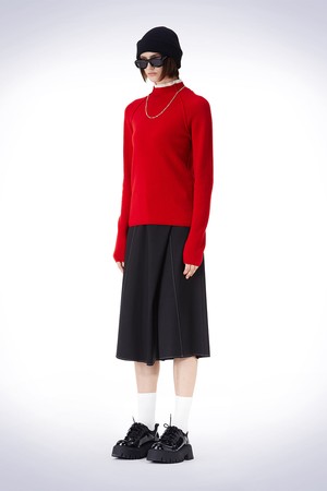 RAGLAM ARRANGE TURTLE KNIT RED