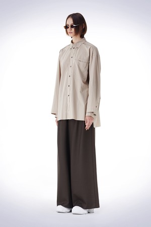 DOUBLE LAYERED SLEEVE SHIRT BEIGE