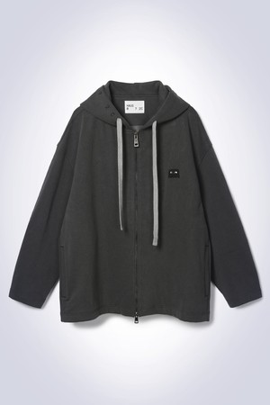 MOMO HOOD ZIP UP JACKET DARK GREY