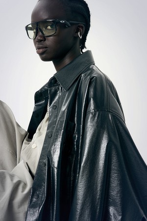 OVERSIZE BAKER SHIRT DARK NAVY