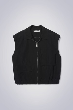 LUAN SHIRRING VEST BLACK