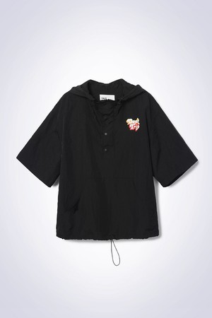 TOM HALF ZIP-UP ANORAK BLACK