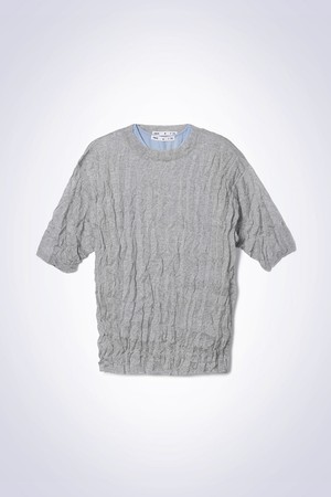 CREASE LAYERED KNIT LIGHT GREY