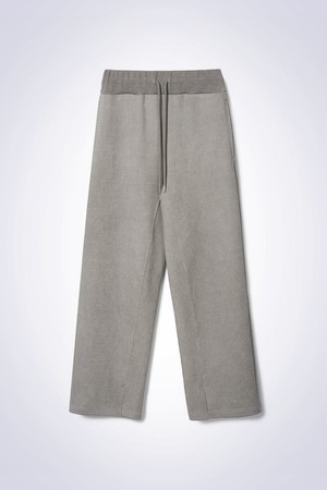 WASHING EFFECT WIDE PANTS LIGHT GREY