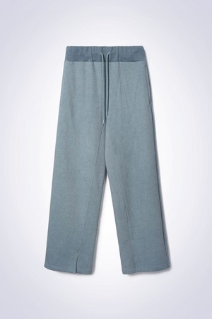 WASHING EFFECT WIDE PANTS LIGHT BLUE